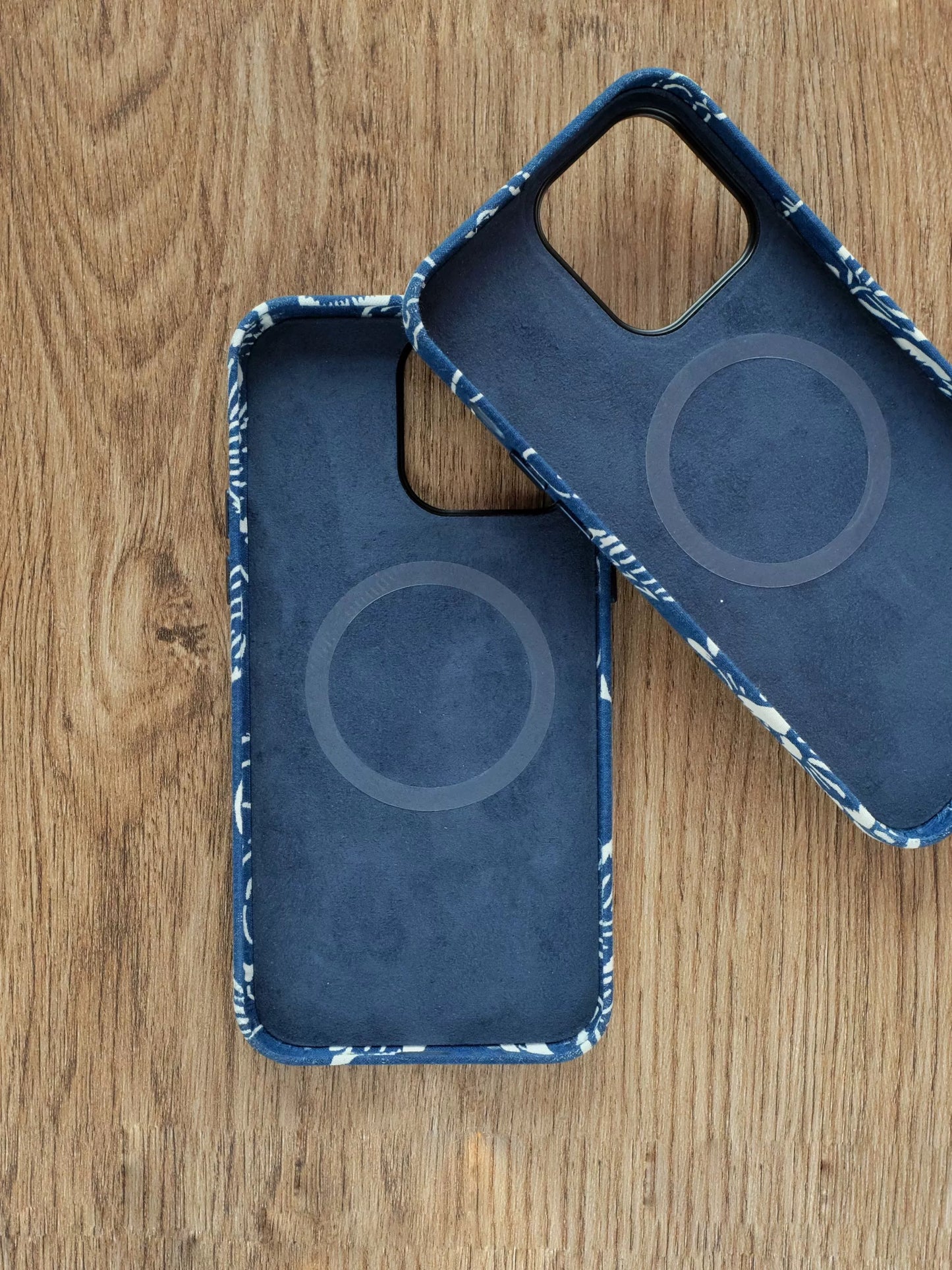 Indigo Dye Folk iPhone Cases with MagSafe