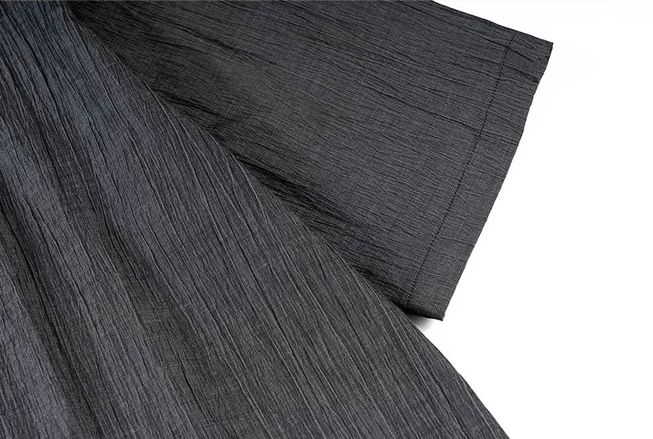Slub Charcoal Samue Wrap Jacket
