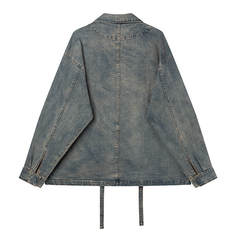 Retro Denim Kimono Jacket