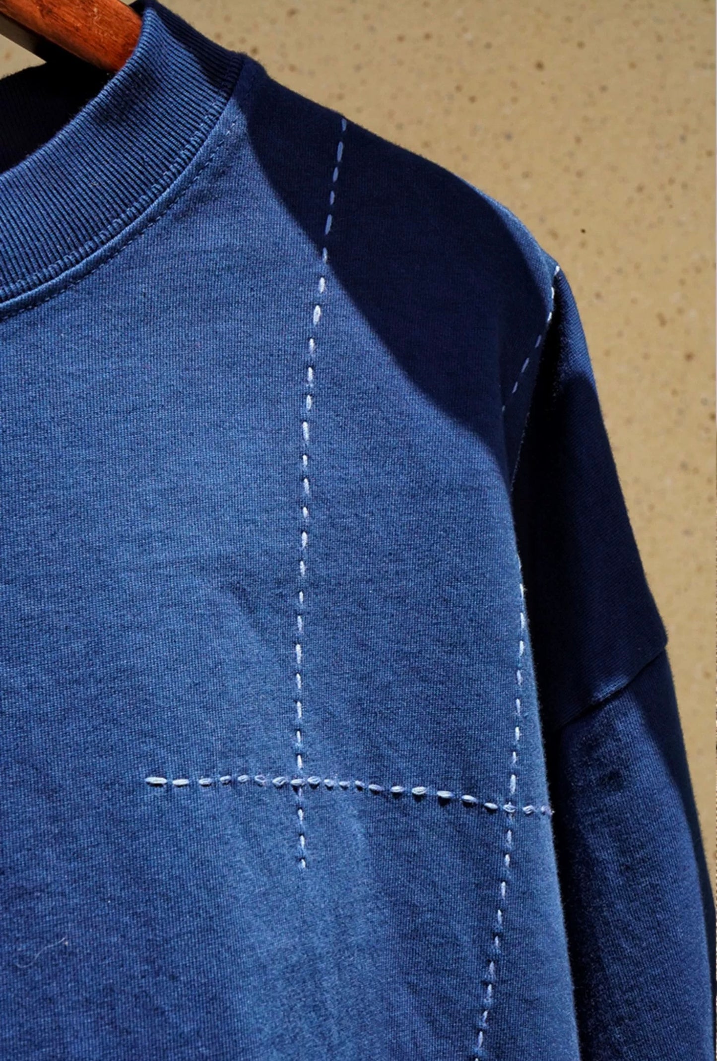 Indigo Dye Sashiko T-Shirt