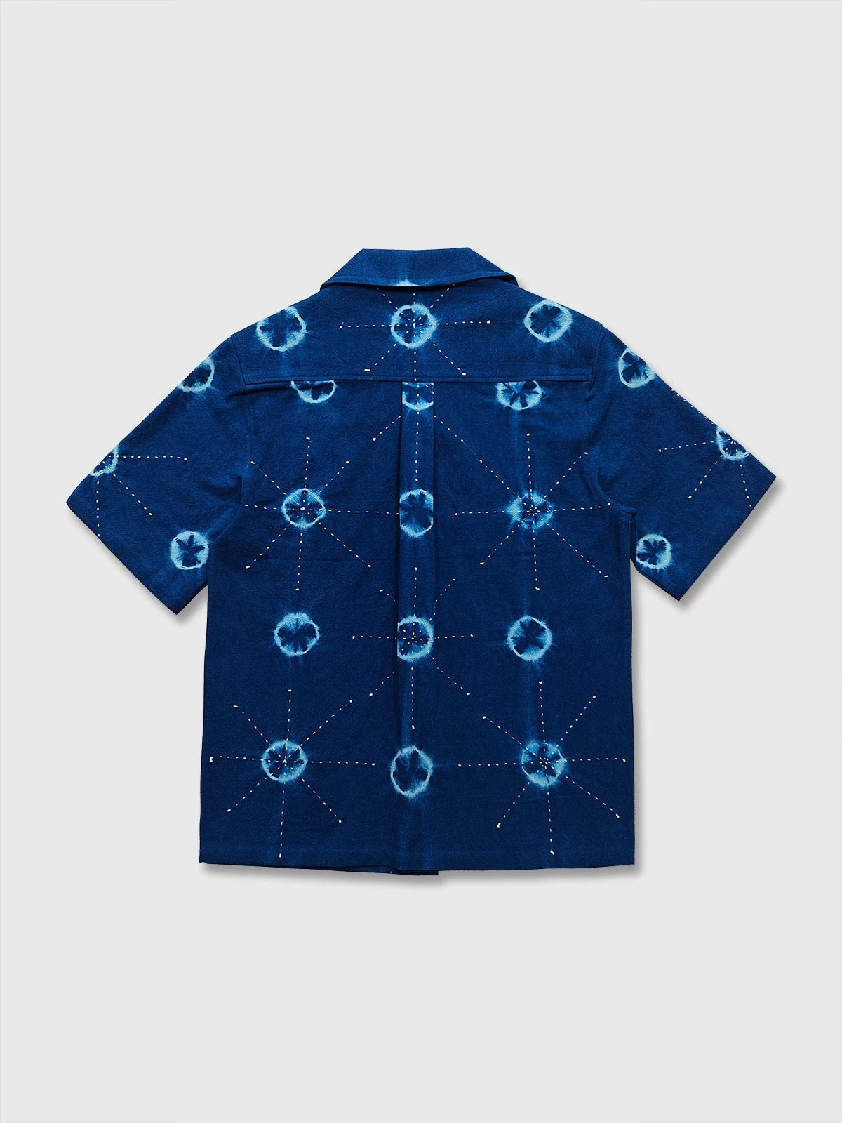 Tie Dye Dots Sashiko Aloha Shirt