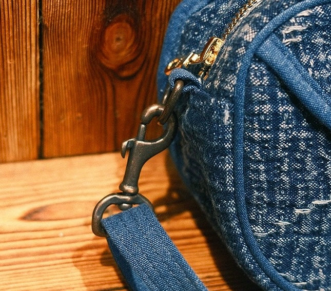 Indigo Dye Sashiko Shoulder Bag