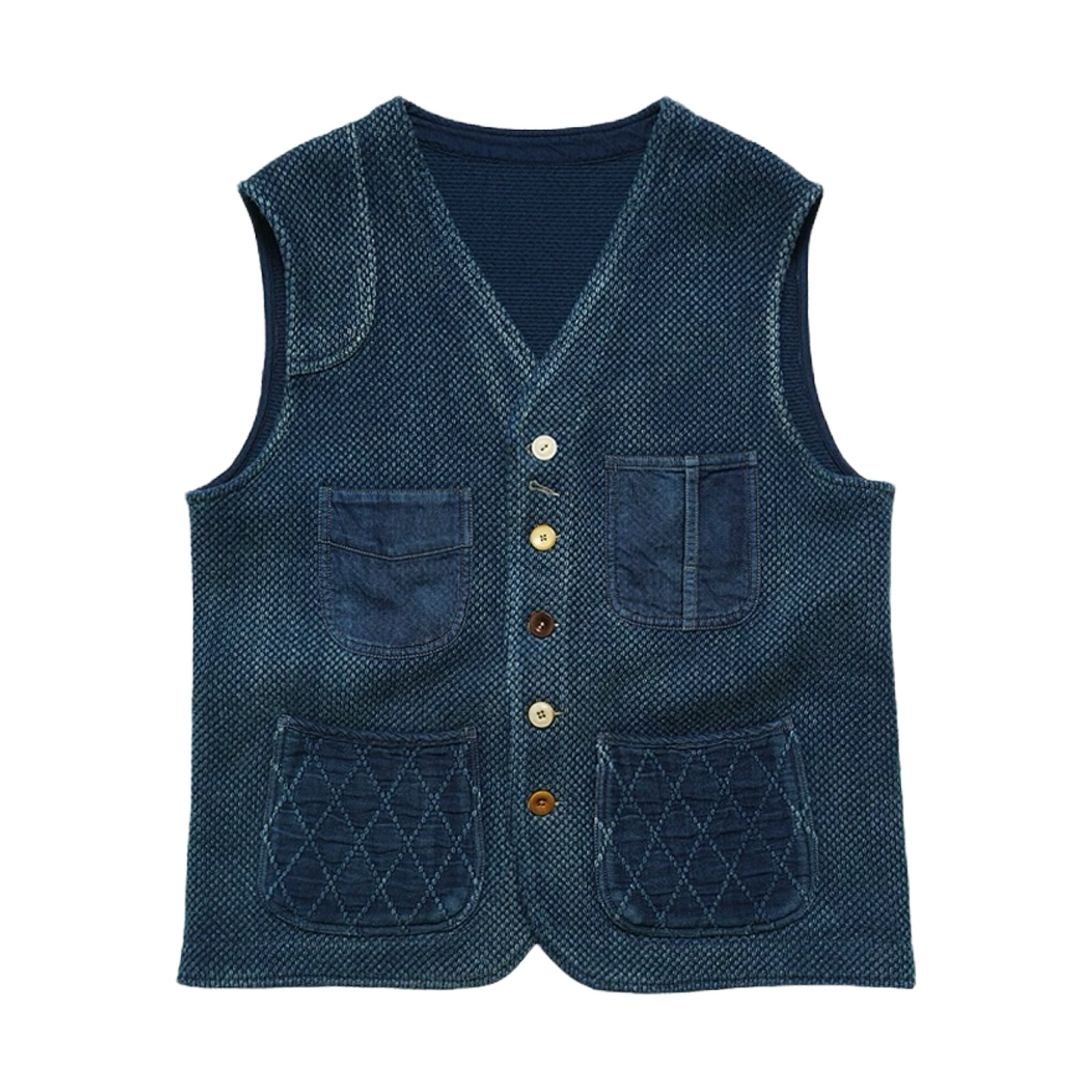 Indigo Dye Kendo French Vest