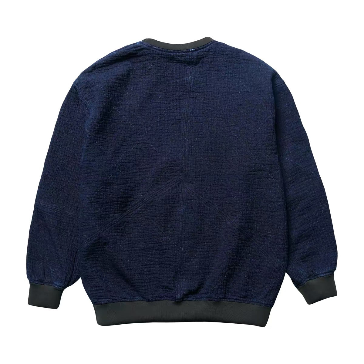 Indigo Dye Sashiko Crewneck Sweatshirt