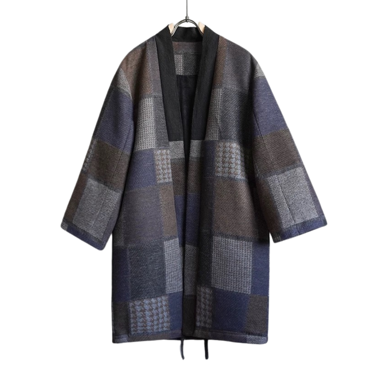 Patchwork Herringbone Noragi Coat