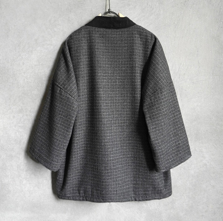 Small Checked Kimono Jacket