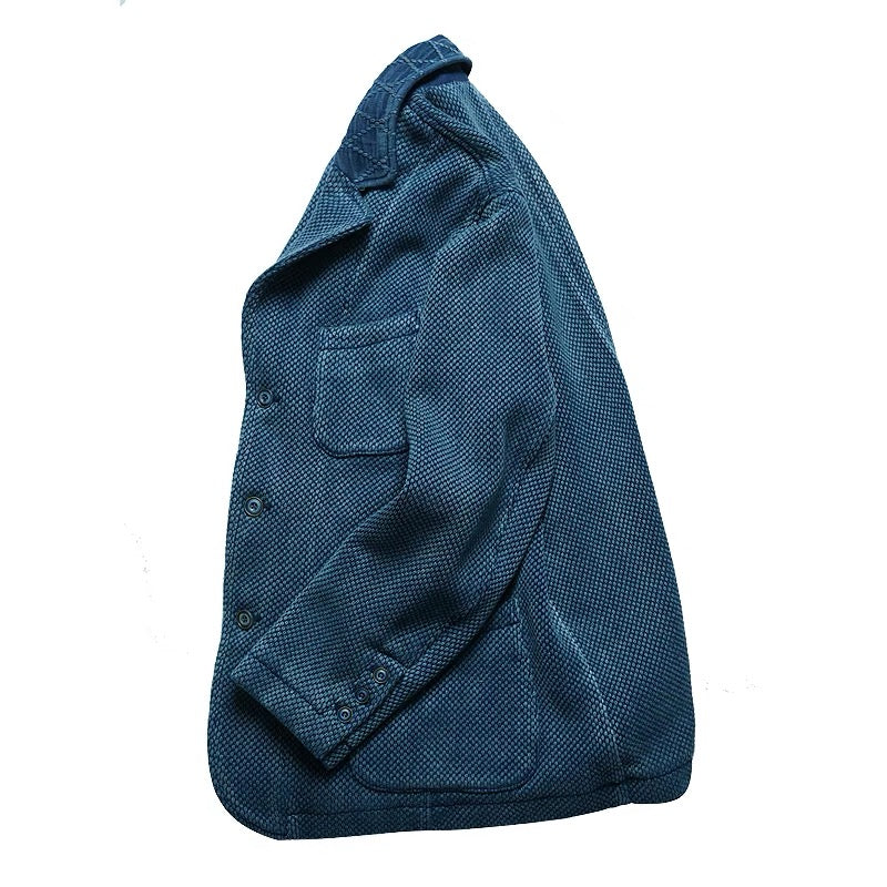 Indigo Dye Sashiko Mid Wash Jacket