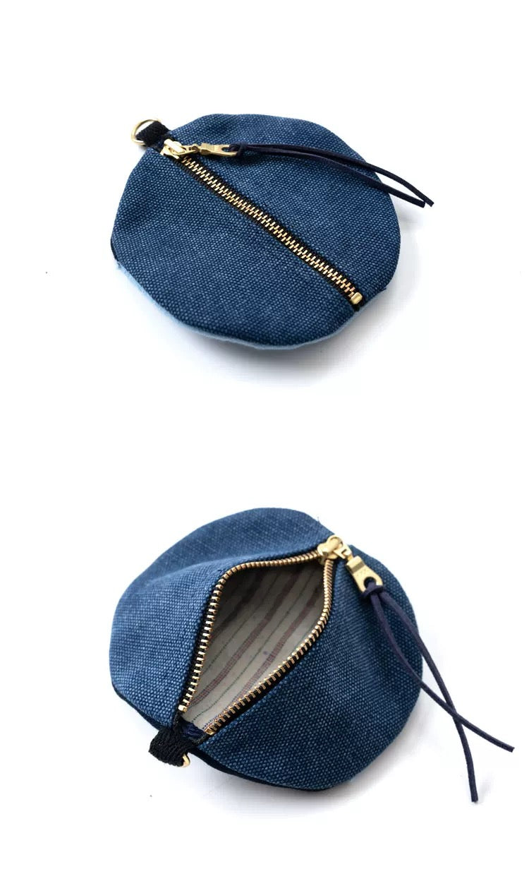 Indigo Dye Sashiko Coin Purse