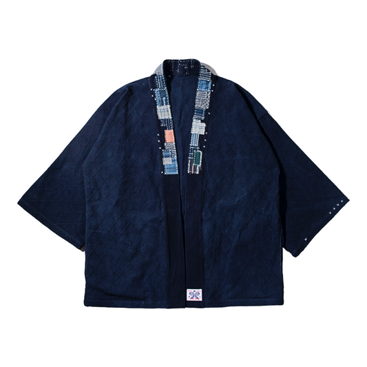 Indigo Dye Kofu Weaving Haori Jacket