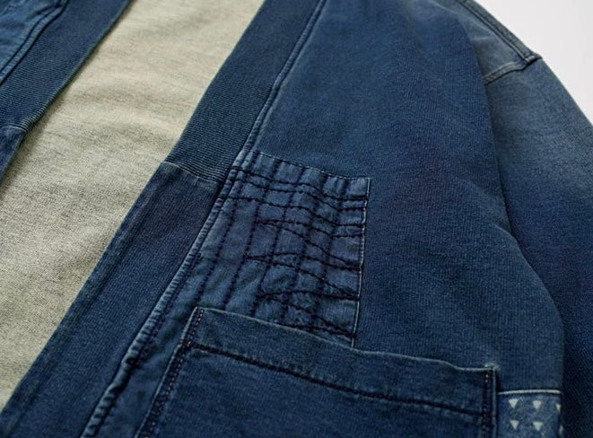 Denim Patchwork Noragi Jacket