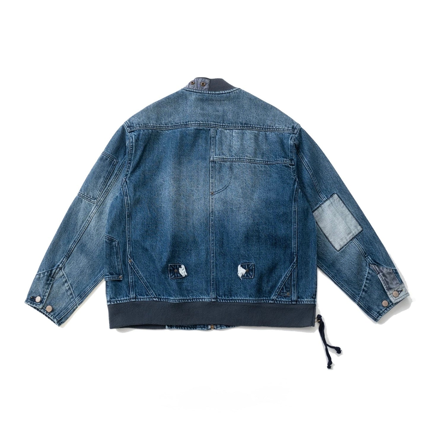 Denim Patchwork Sashiko Jacket