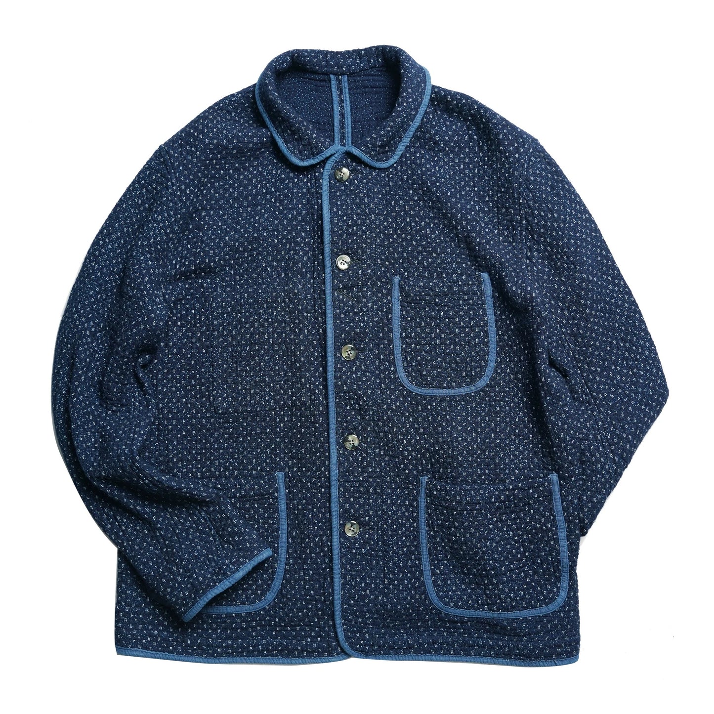 Indigo Dye Heavyweight Retro French Coat