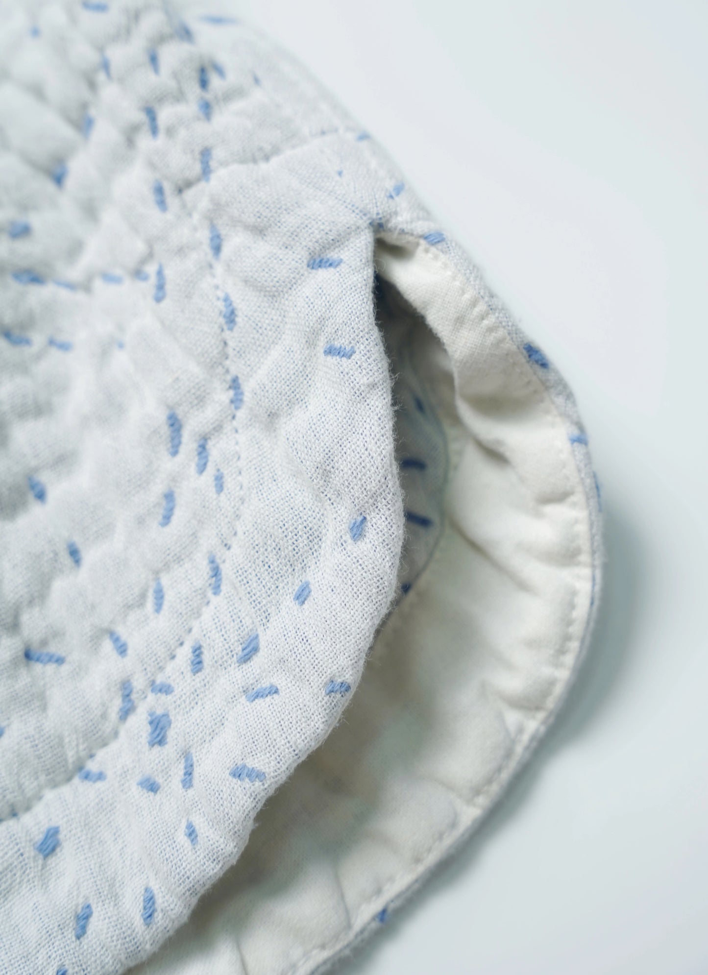 White Sashiko Starry Night E-Waist Shorts