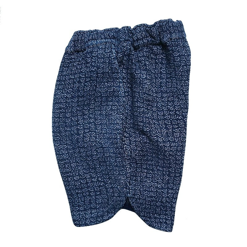 Indigo Dye Sashiko Sakura E-Waist Shorts