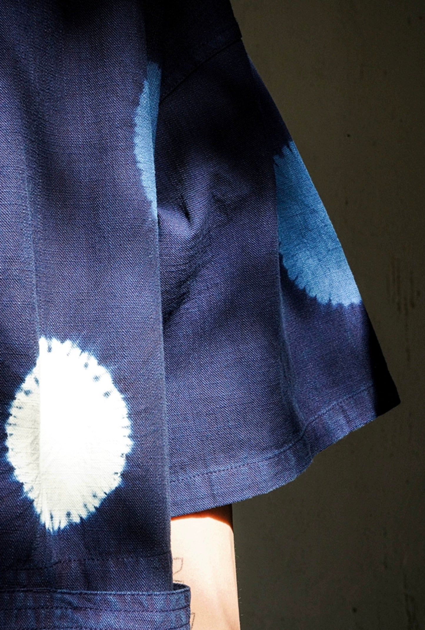 Indigo Tie Dye Dots Haori Jacket