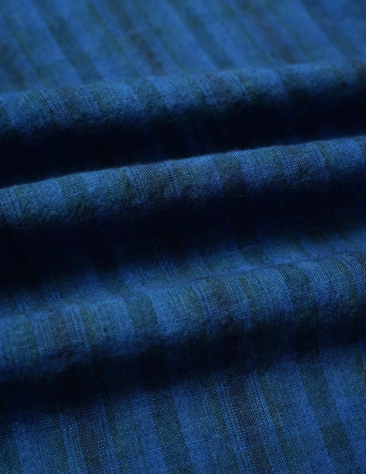 Indigo Dye Checked T-Shirt