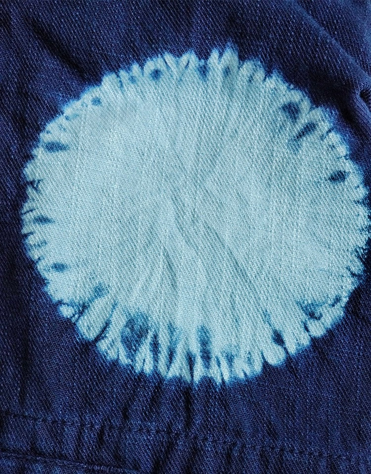 Indigo Tie Dye Dots Haori Jacket