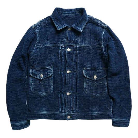 Indigo Dye Sashiko Denim Style Jacket